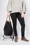 Baker black waterproof duffel backpack