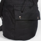 Baker black waterproof duffel backpack